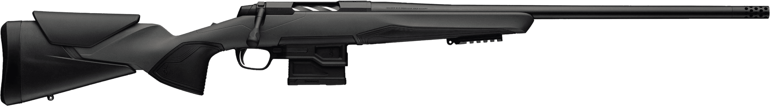 Browning X-Bolt 2 Hunter Composite LR bolt-action rifle, left side, black synthetic stock